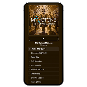 The Human Element Instant Music Card playing on a phone