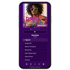 Becoming Instant Music Card playing on a phone